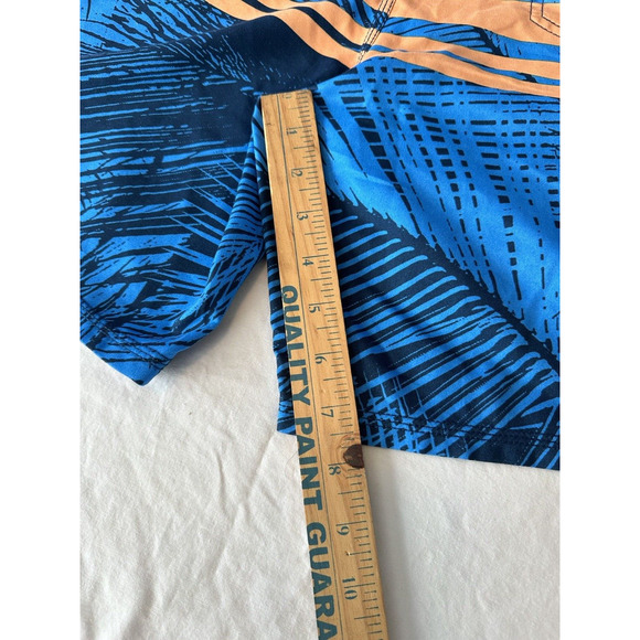 Ron Jon Board Shorts Trunks Blue Orange Palm Leaves Size 36 - Picture 11 of 11